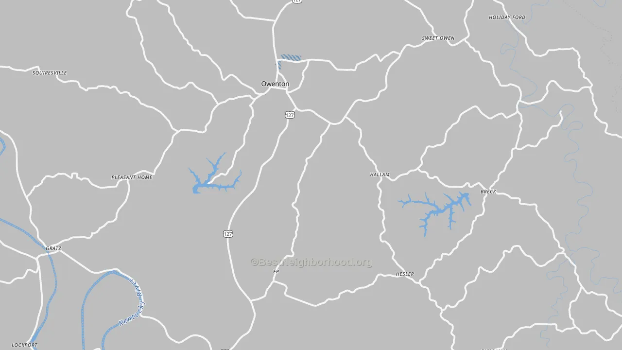 Transit Grade map of Owenton, KY