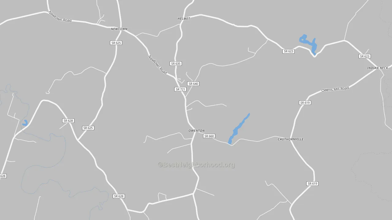 Transit Grade map of Owenton, VA