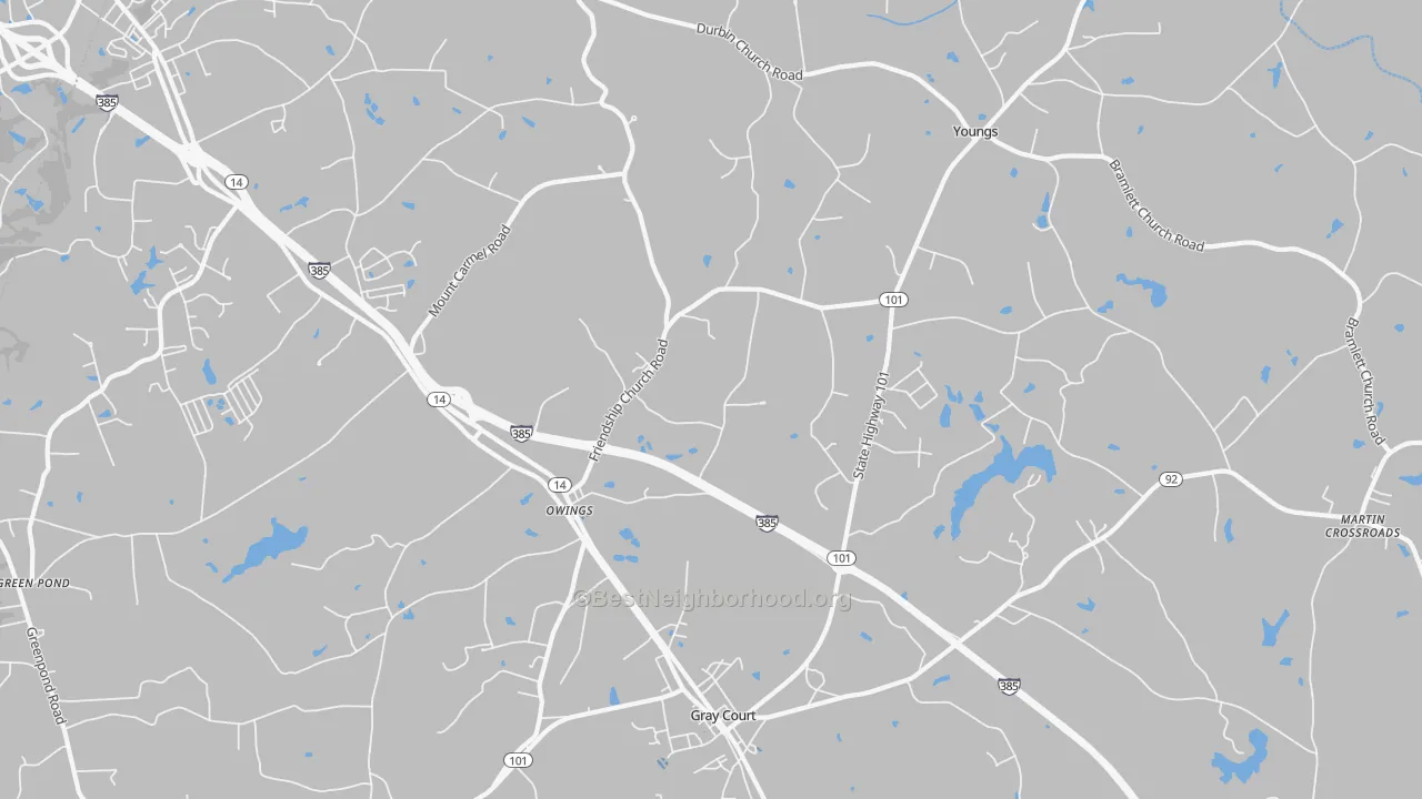 Transit Grade map of Owings, SC