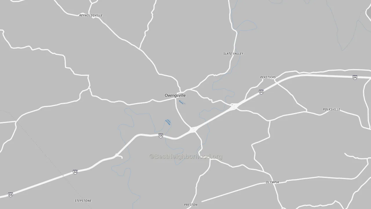 Transit Grade map of Owingsville, KY