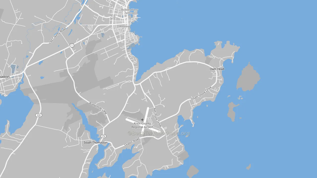 Transit Grade map of Owls Head, ME