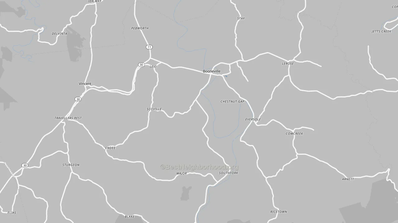 Transit Grade map of Owsley County, KY