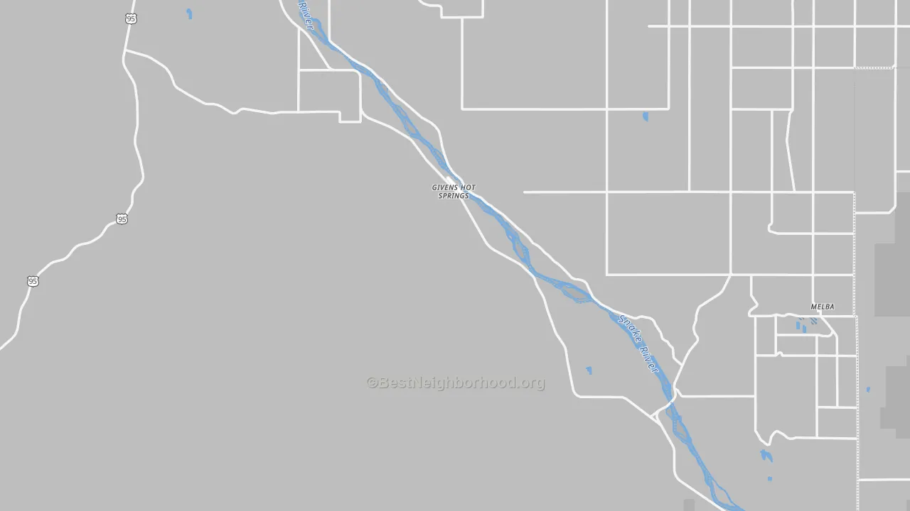 Transit Grade map of Owyhee County, ID