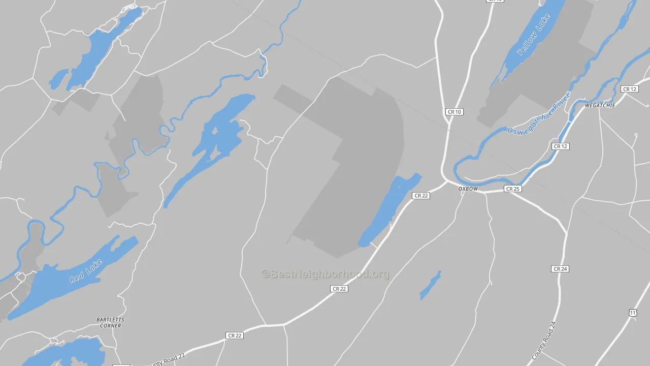 Transit Grade map of Oxbow, NY