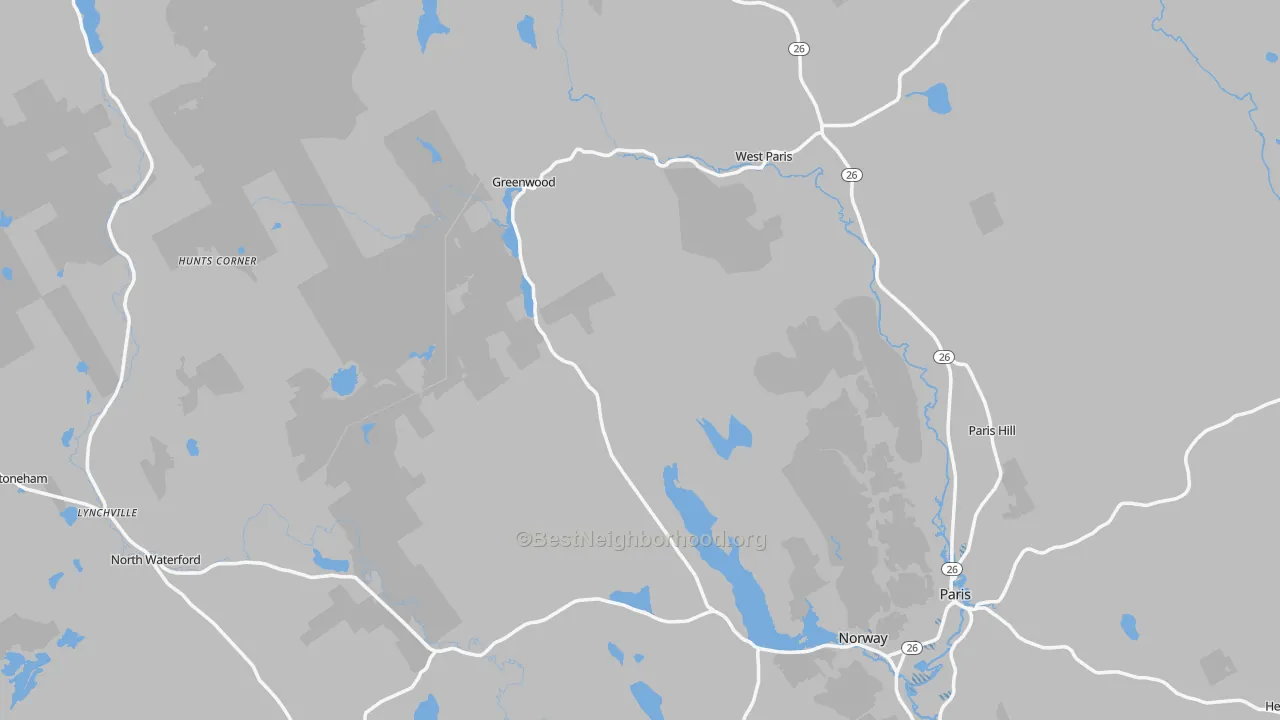 Transit Grade map of Oxford County, ME