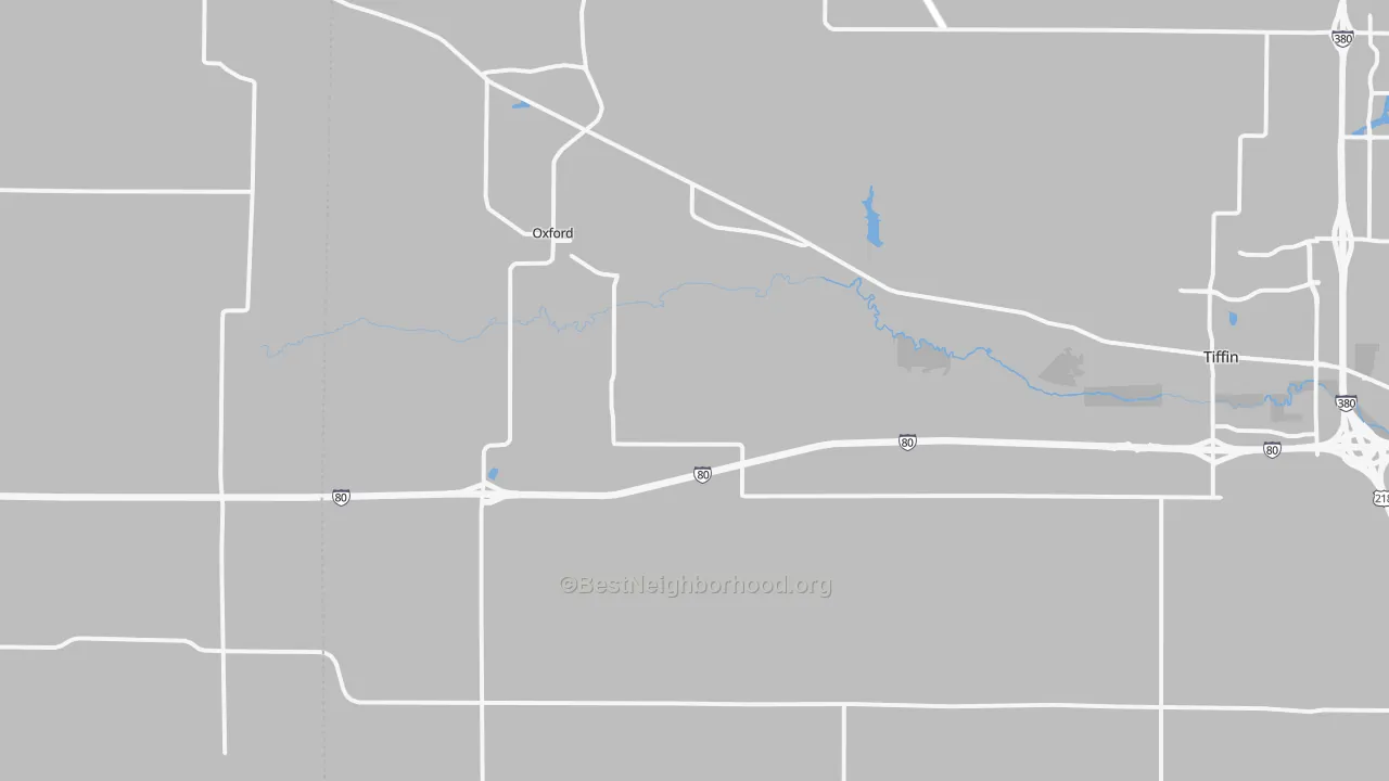 Transit Grade map of Oxford, IA