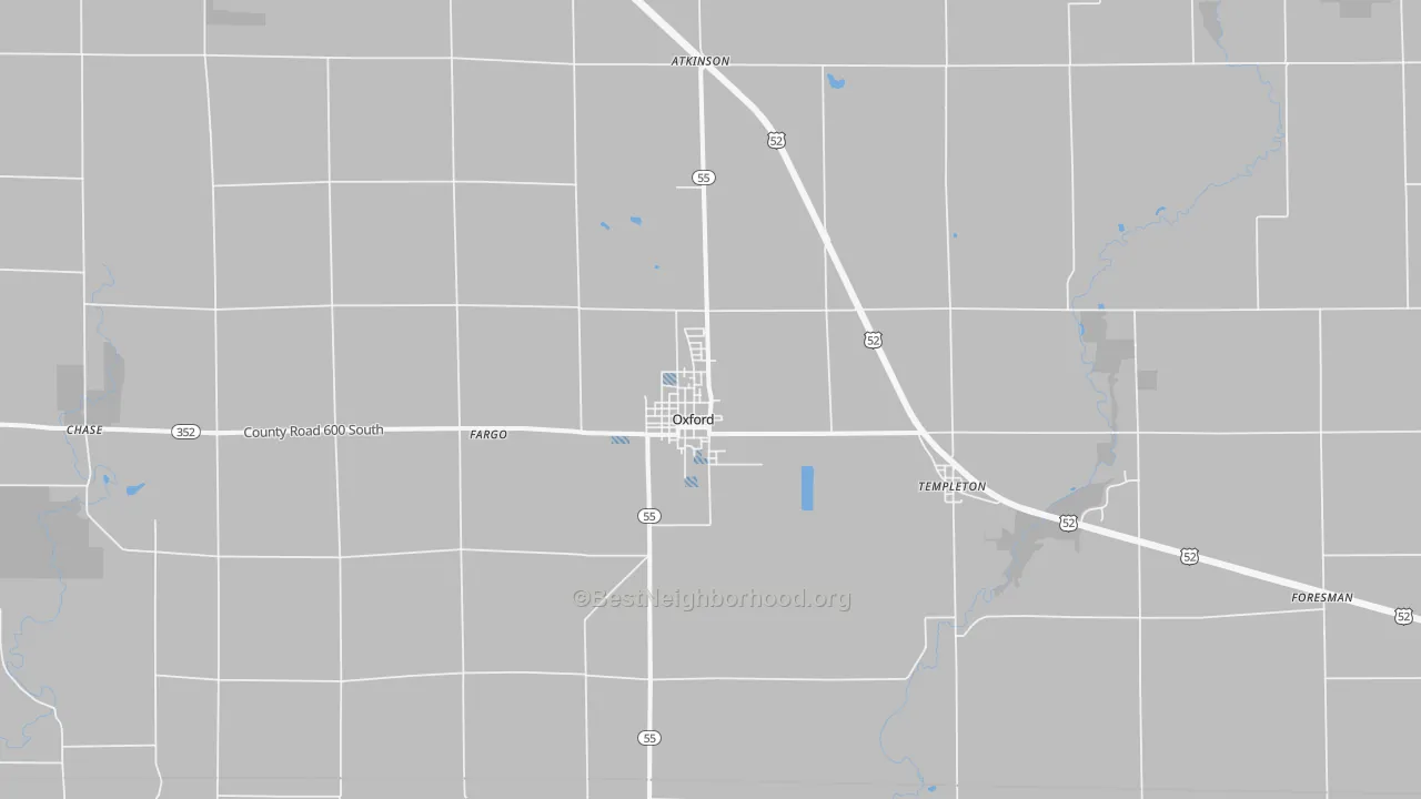Transit Grade map of Oxford, IN