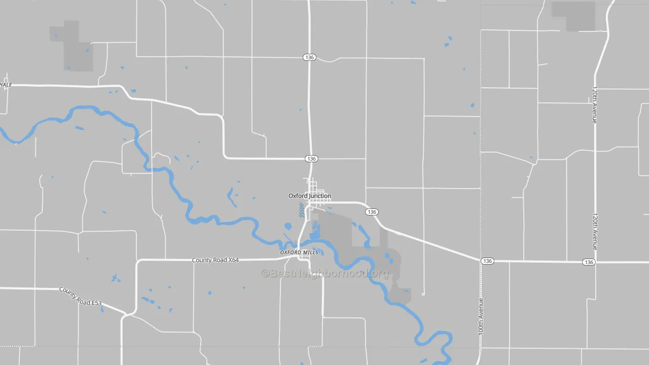 Transit Grade map of Oxford Junction, IA