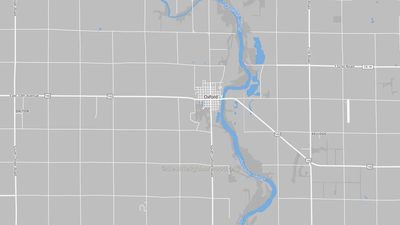 Transit Grade map of Oxford, KS