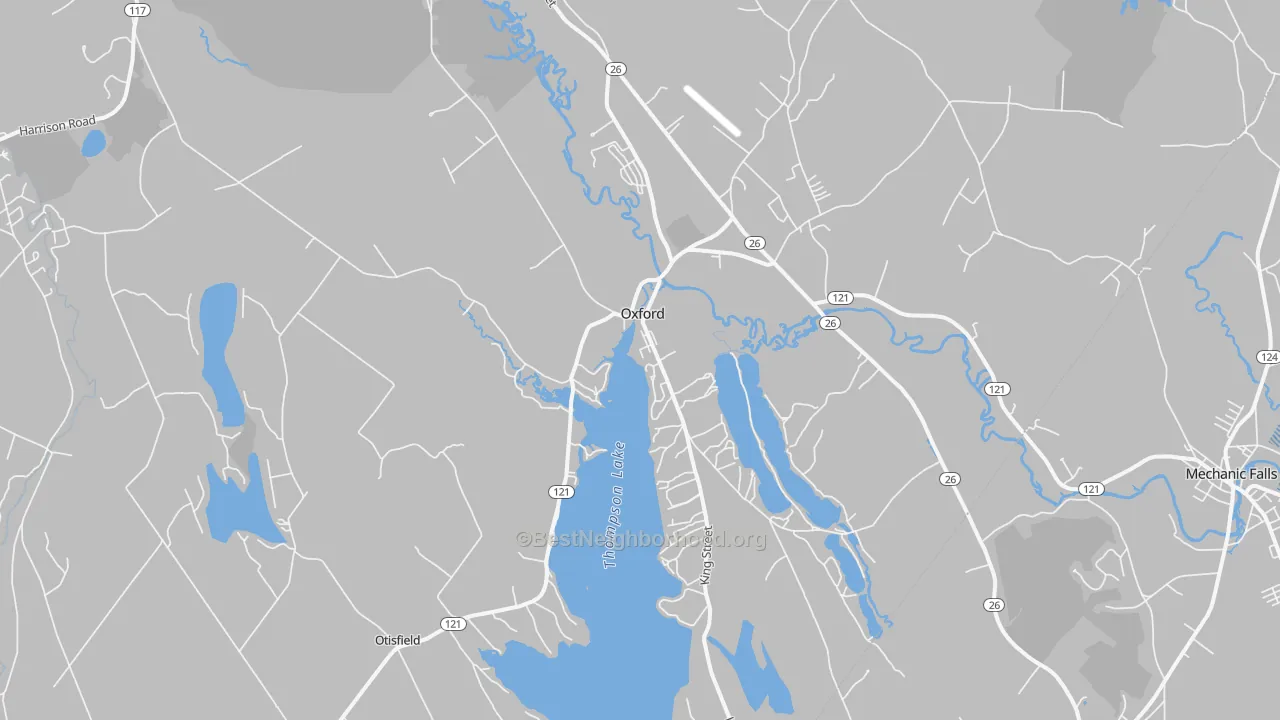 Transit Grade map of Oxford, ME