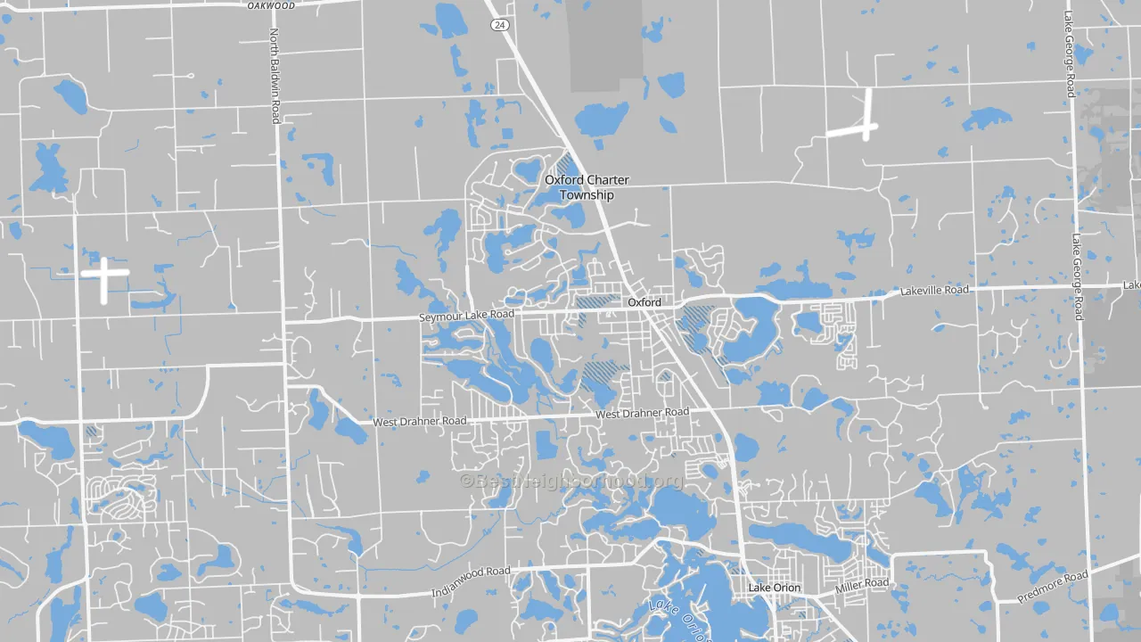 Transit Grade map of Oxford, MI