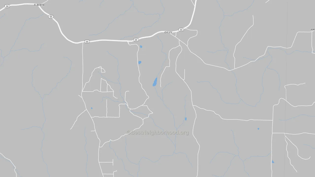 Transit Grade map of Oxley, AR