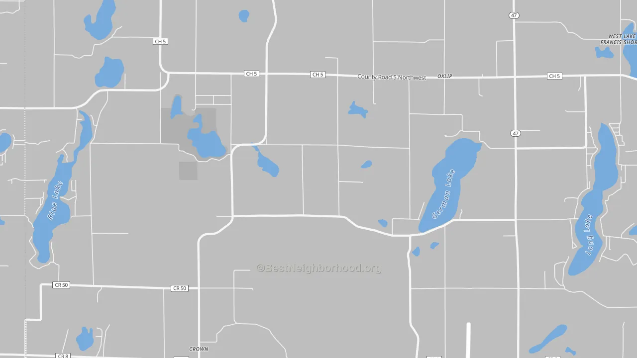 Transit Grade map of Oxlip, MN