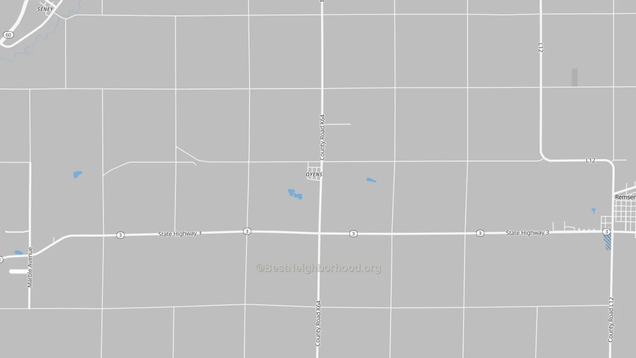 Transit Grade map of Oyens, IA