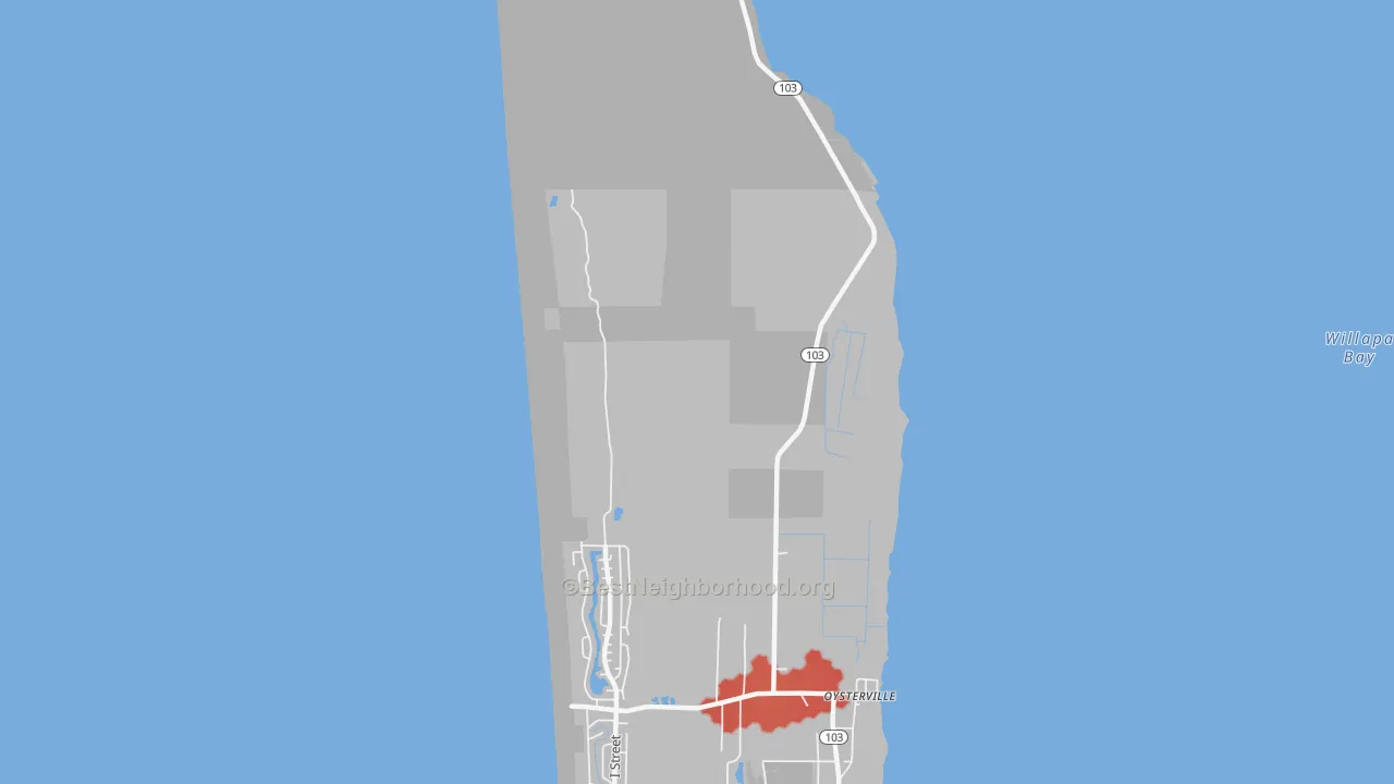 Transit Grade map of Oysterville, WA