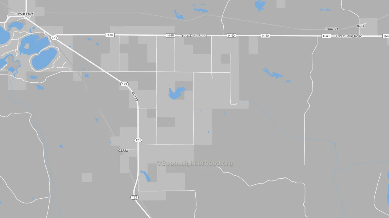 Transit Grade map of Ozark, MI