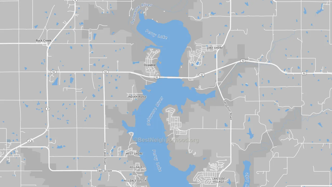 Transit Grade map of Ozawkie, KS