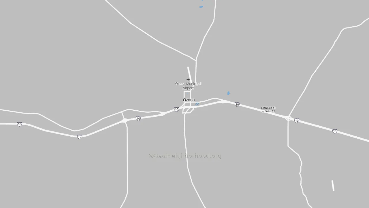 Transit Grade map of Ozona, TX