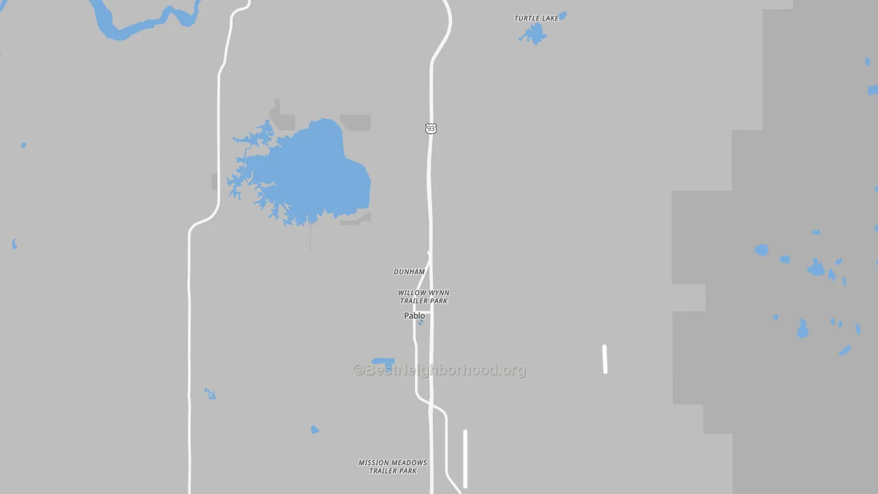Transit Grade map of Pablo, MT