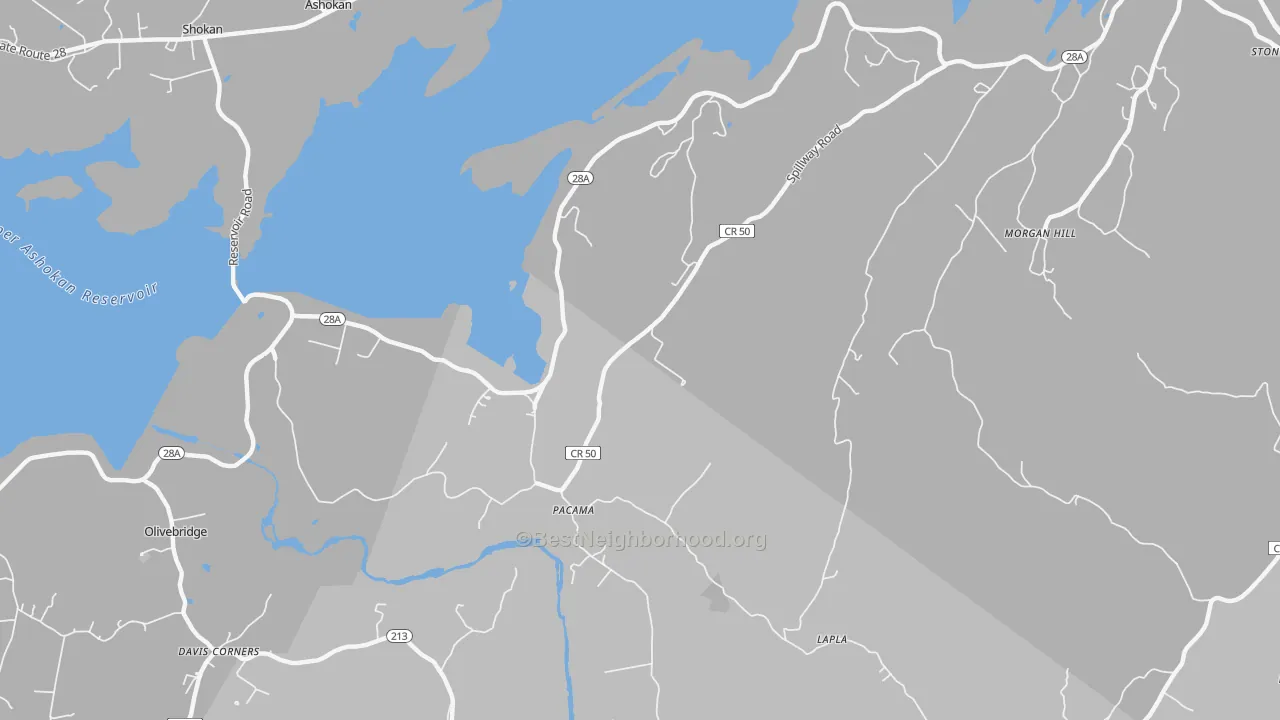 Transit Grade map of Pacama, NY