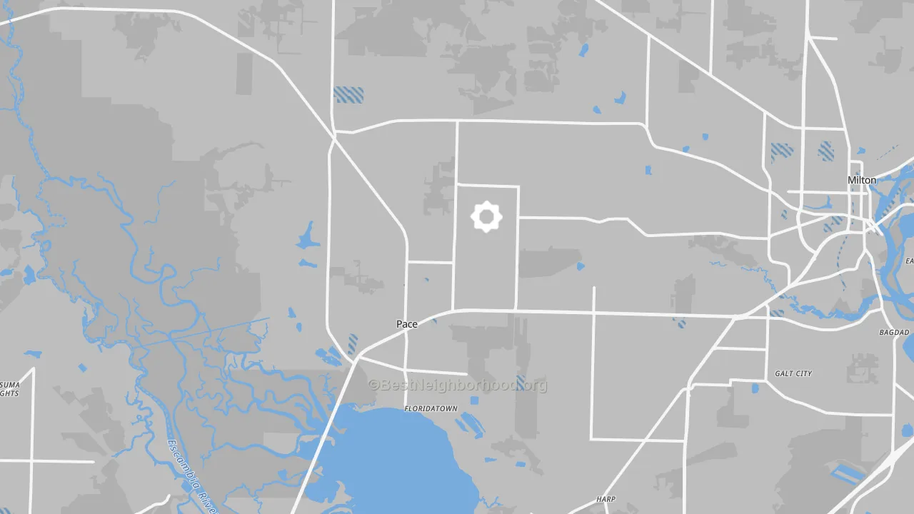 Transit Grade map of Pace, FL