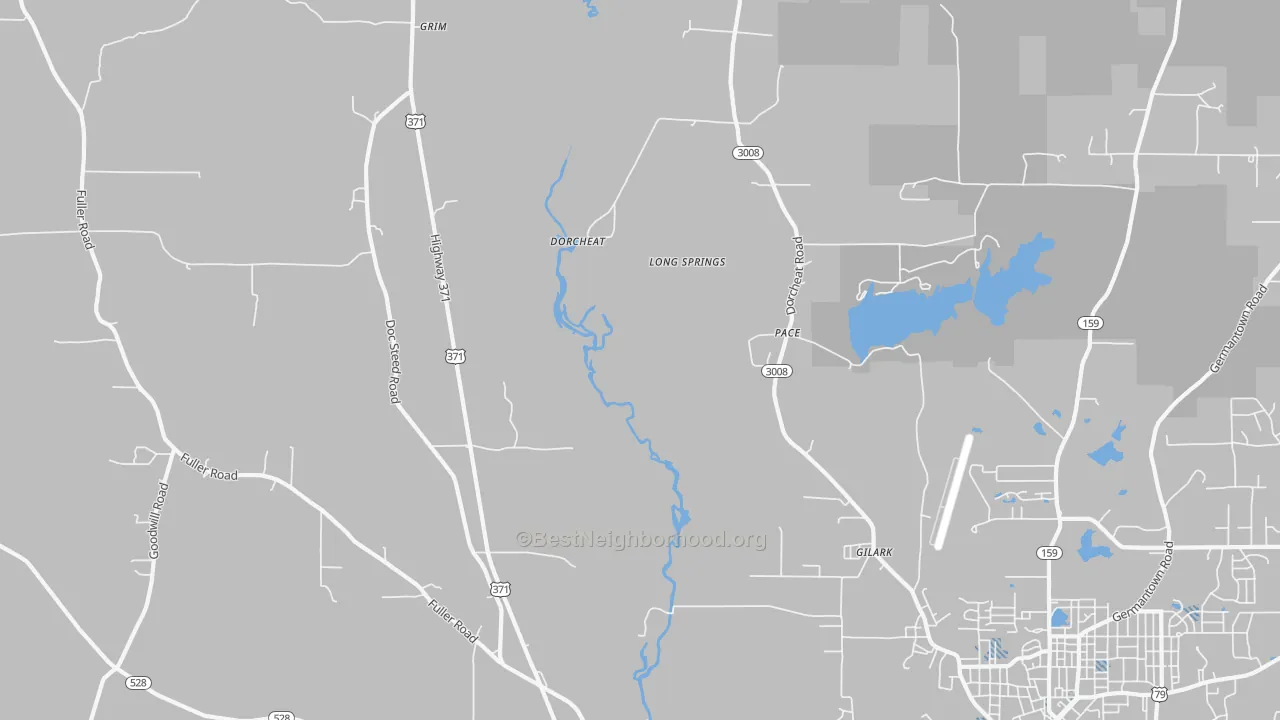 Transit Grade map of Pace, LA