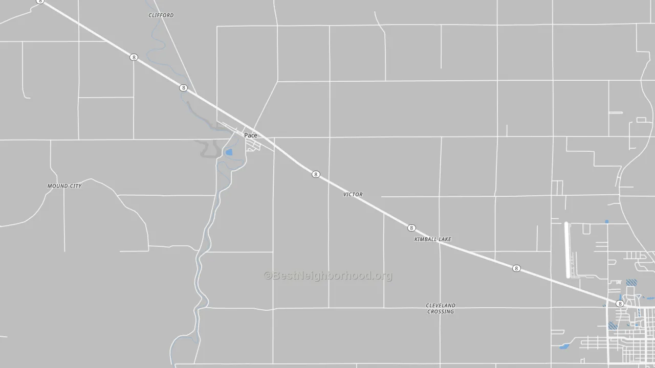 Transit Grade map of Pace, MS