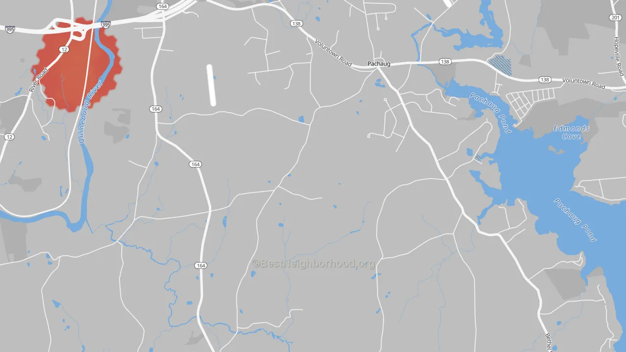 Transit Grade map of Pachaug, CT