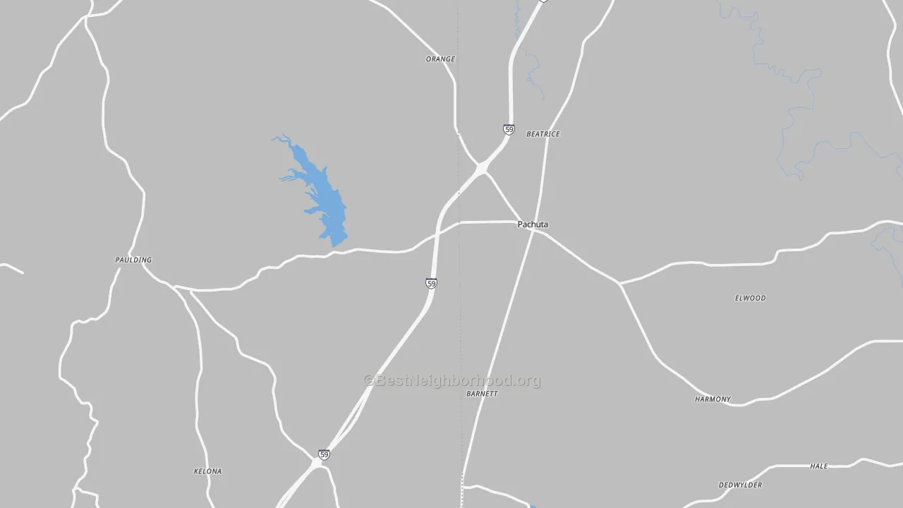 Transit Grade map of Pachuta, MS