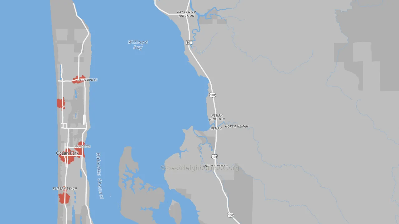 Transit Grade map of Pacific County, WA