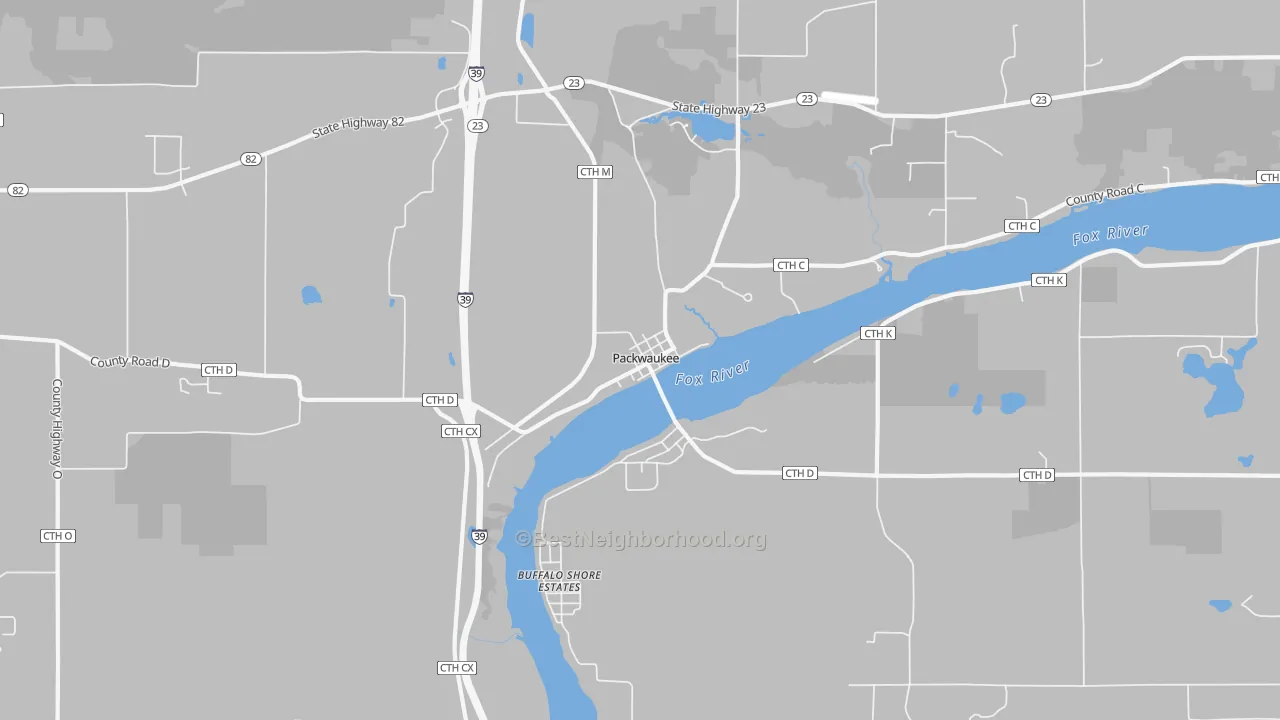 Transit Grade map of Packwaukee, WI