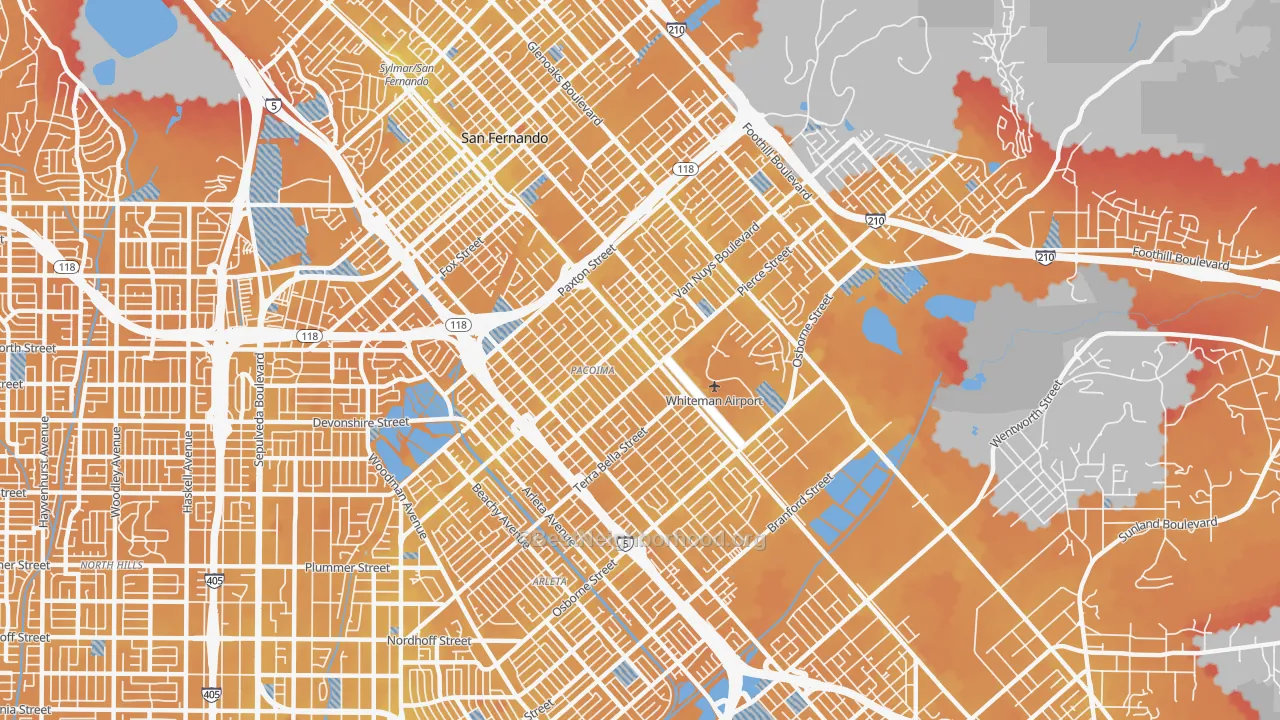 Transit Grade map of Pacoima, CA