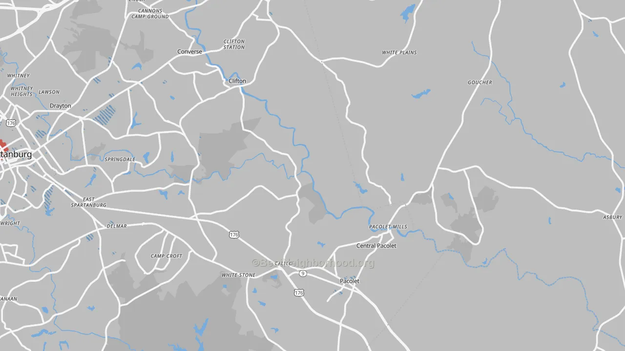 Transit Grade map of Pacolet Mills, SC