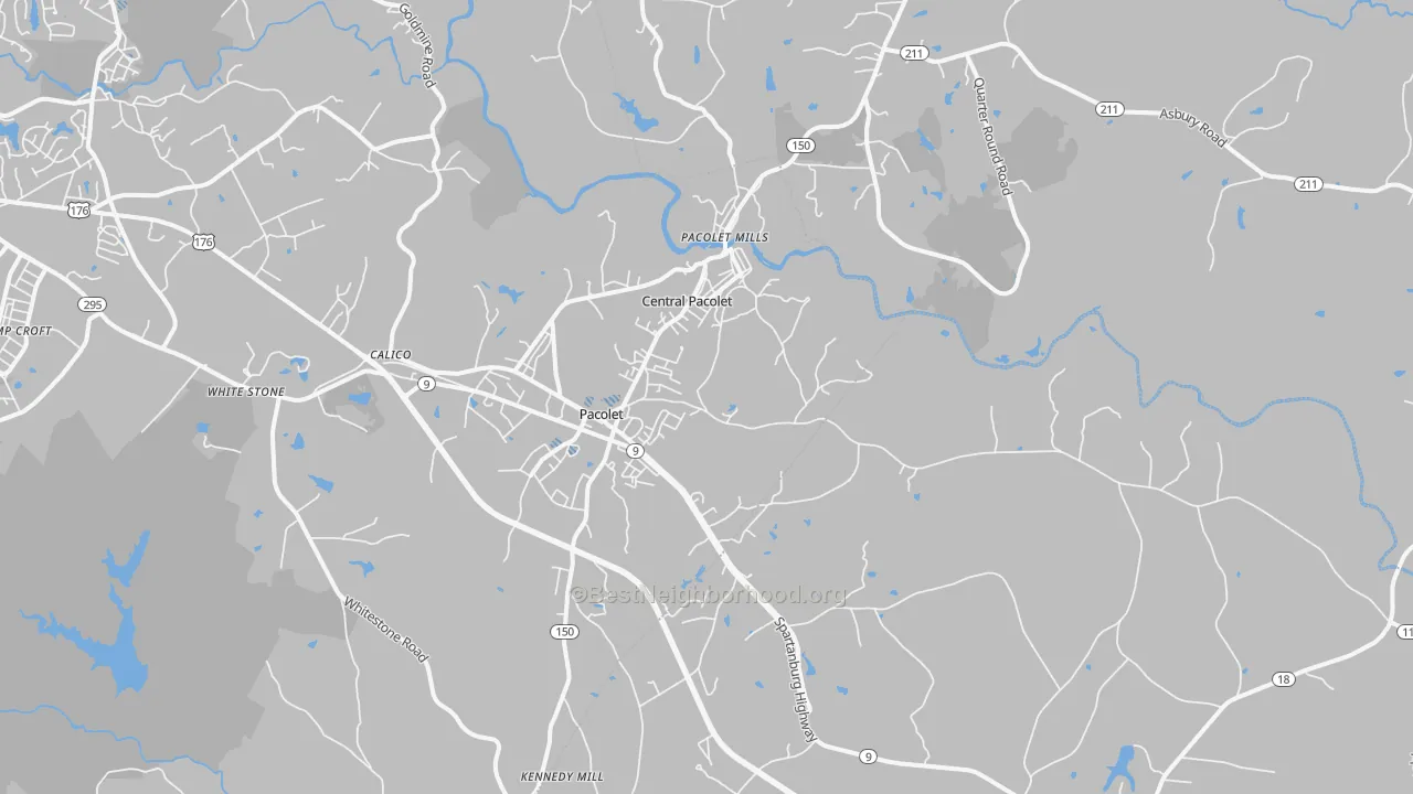 Transit Grade map of Pacolet, SC