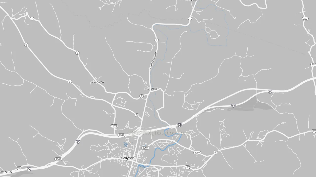 Transit Grade map of Pactolus, KY