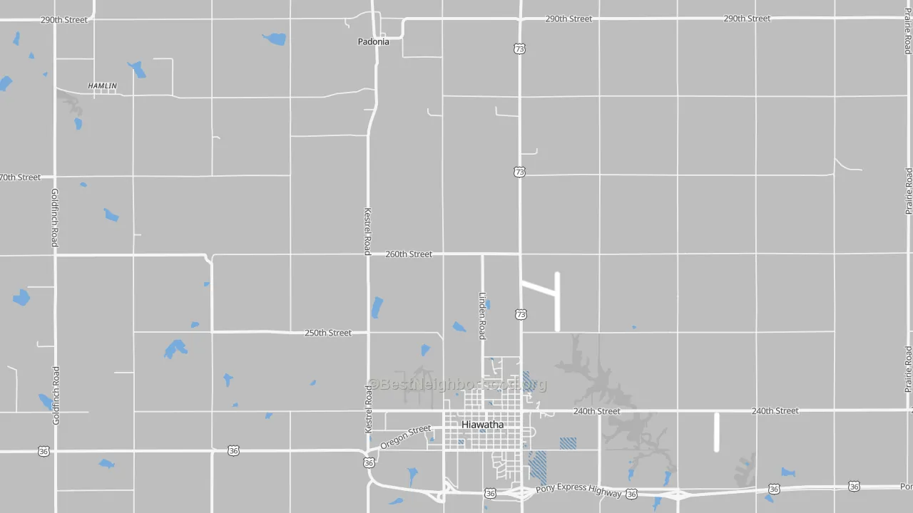 Transit Grade map of Padonia, KS