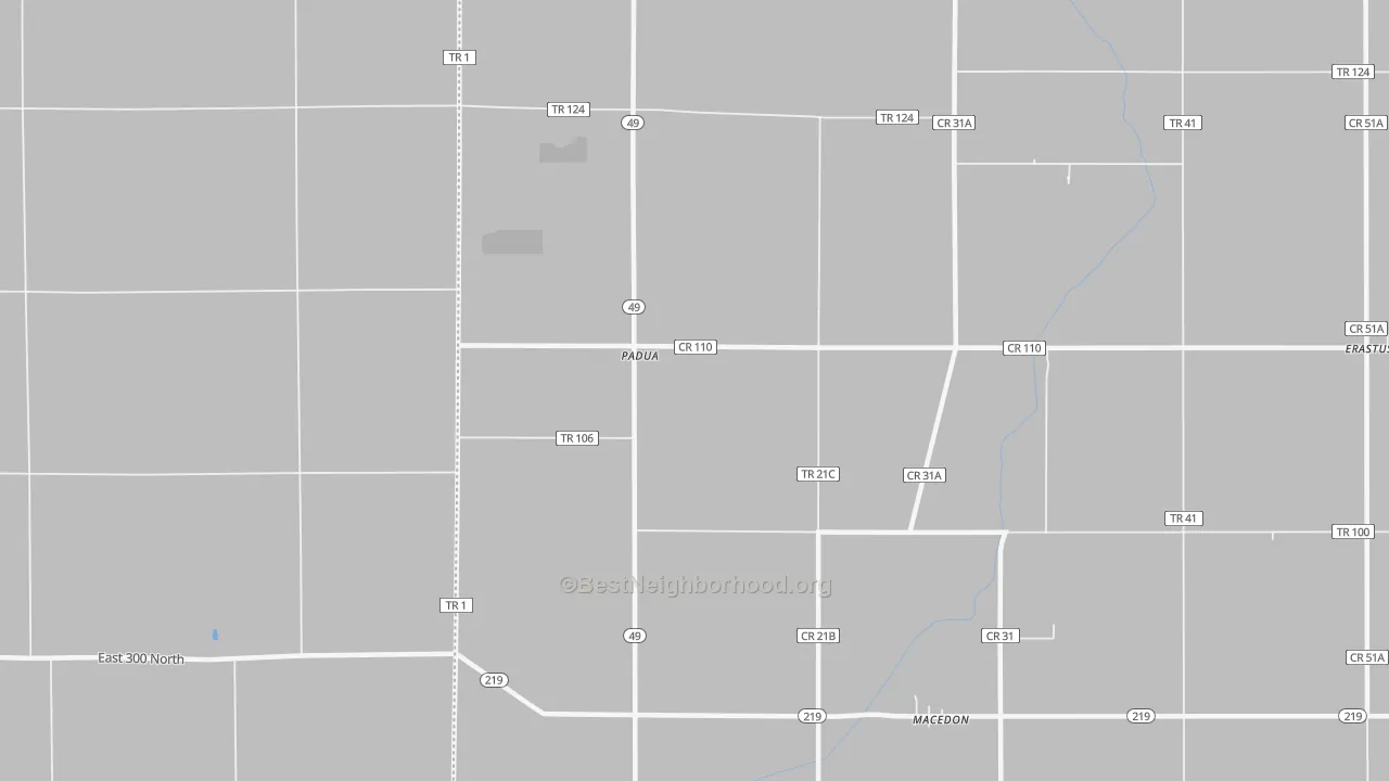 Transit Grade map of Padua, OH