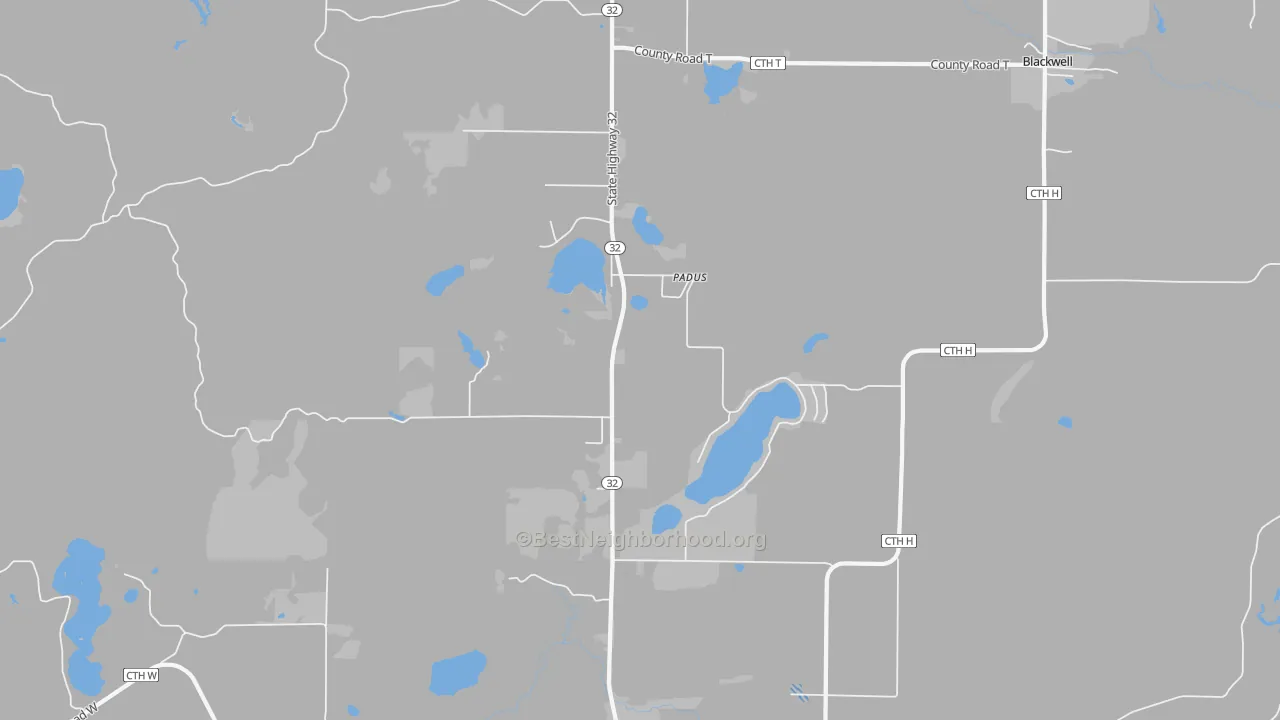 Transit Grade map of Padus, WI