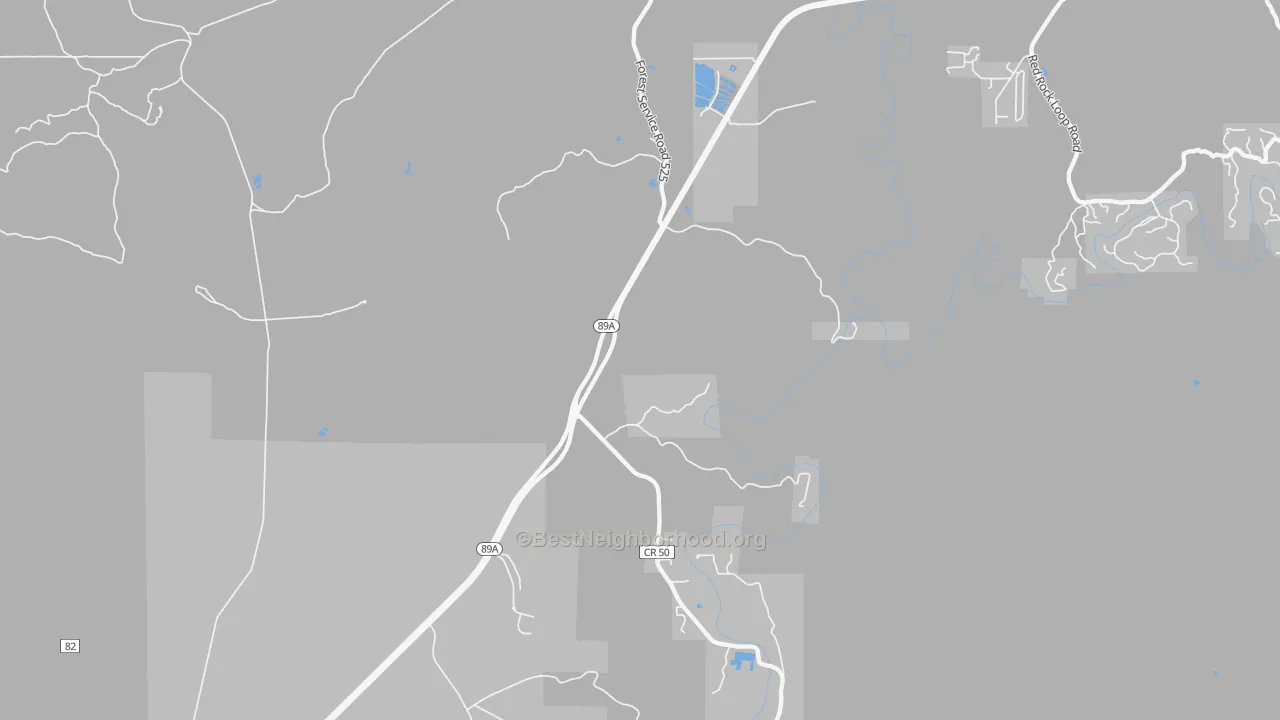 Transit Grade map of Page Springs, AZ