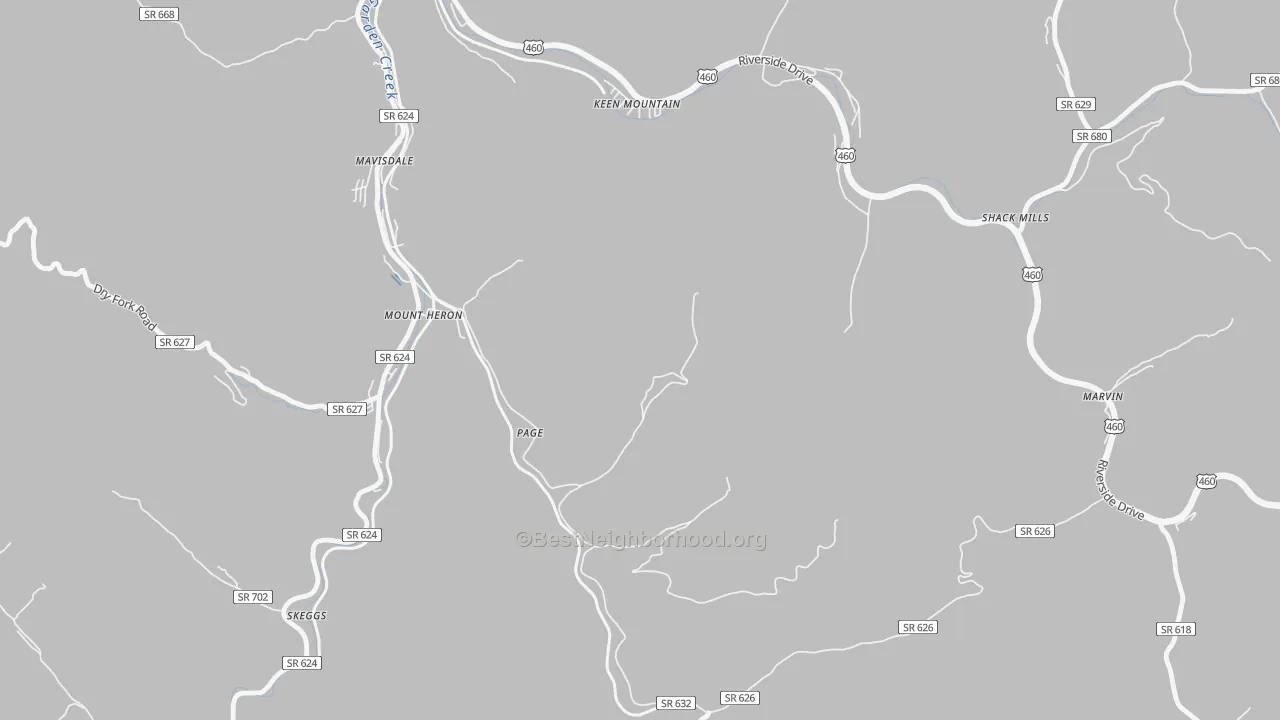 Transit Grade map of Page, VA
