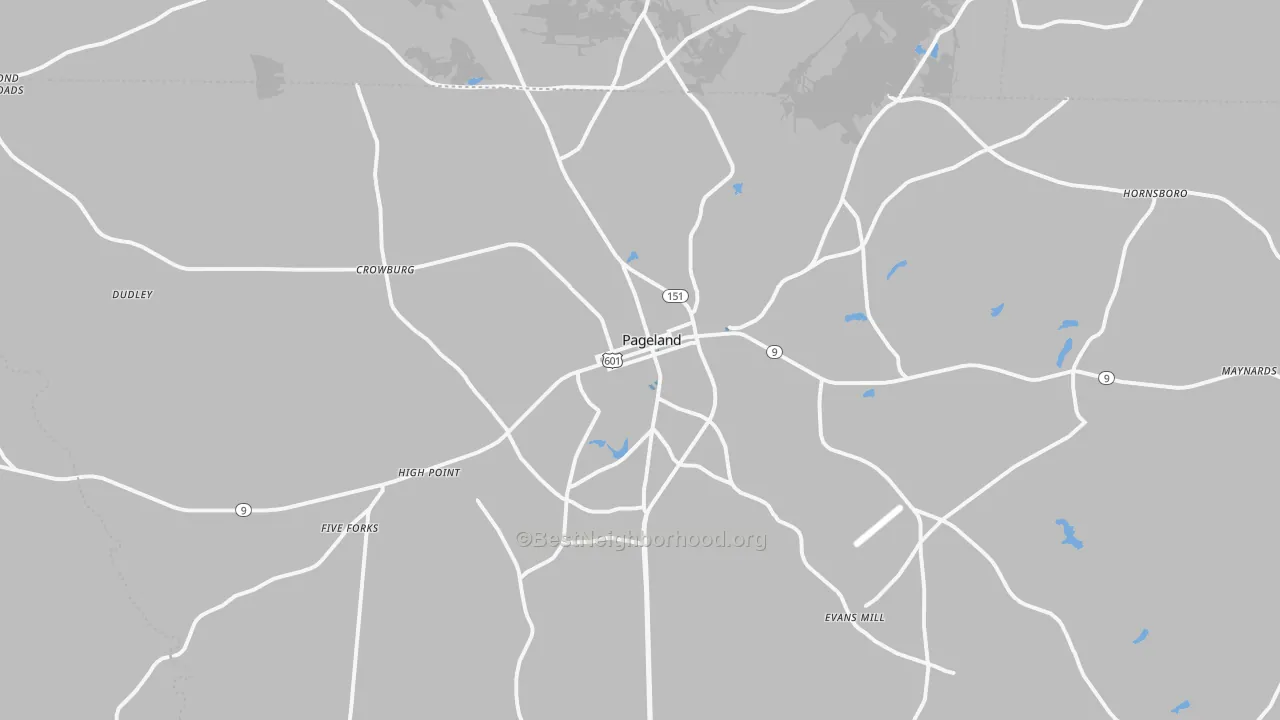Transit Grade map of Pageland, SC