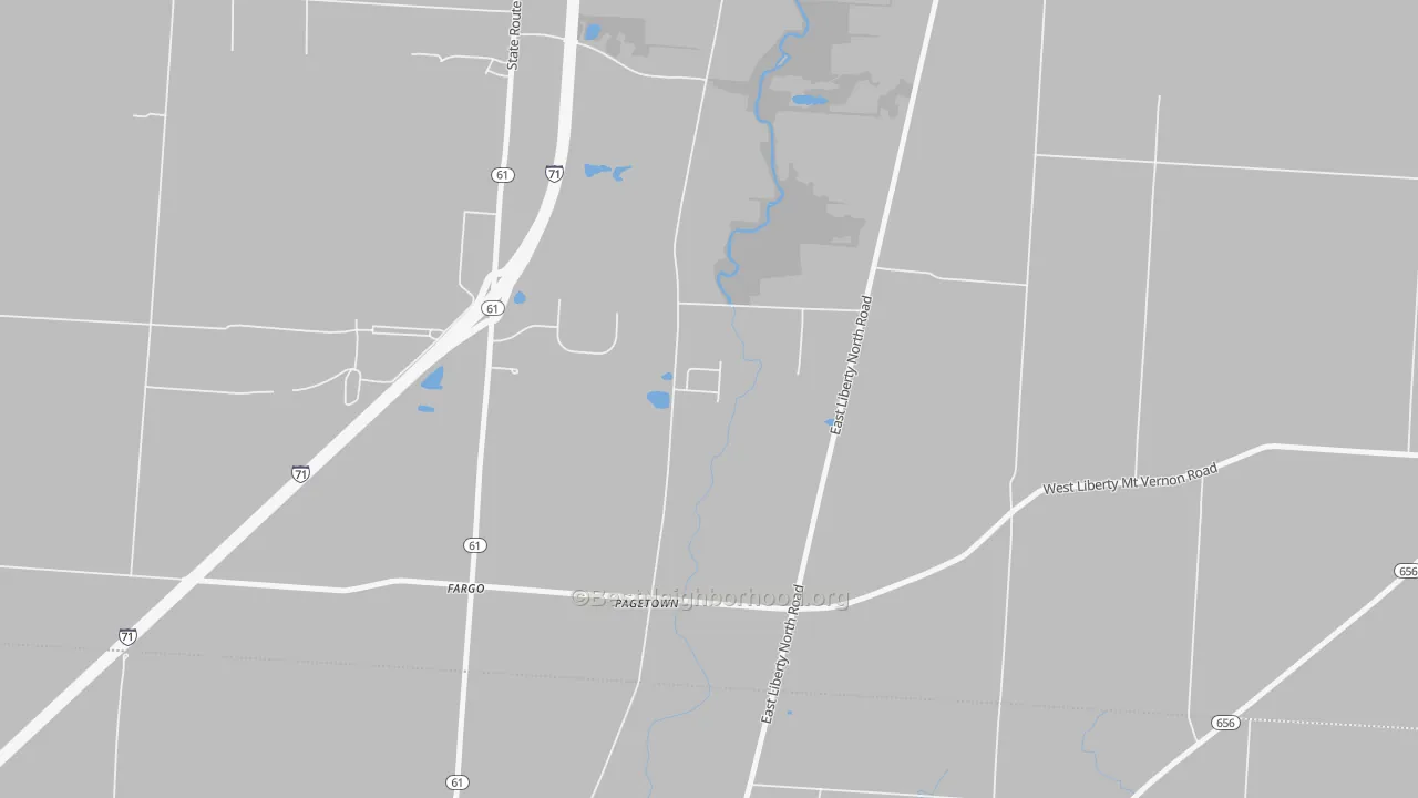 Transit Grade map of Pagetown, OH