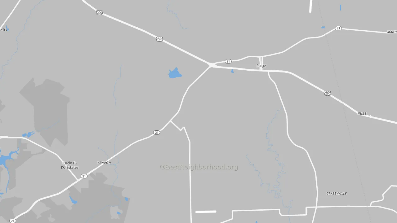 Transit Grade map of Paige, TX