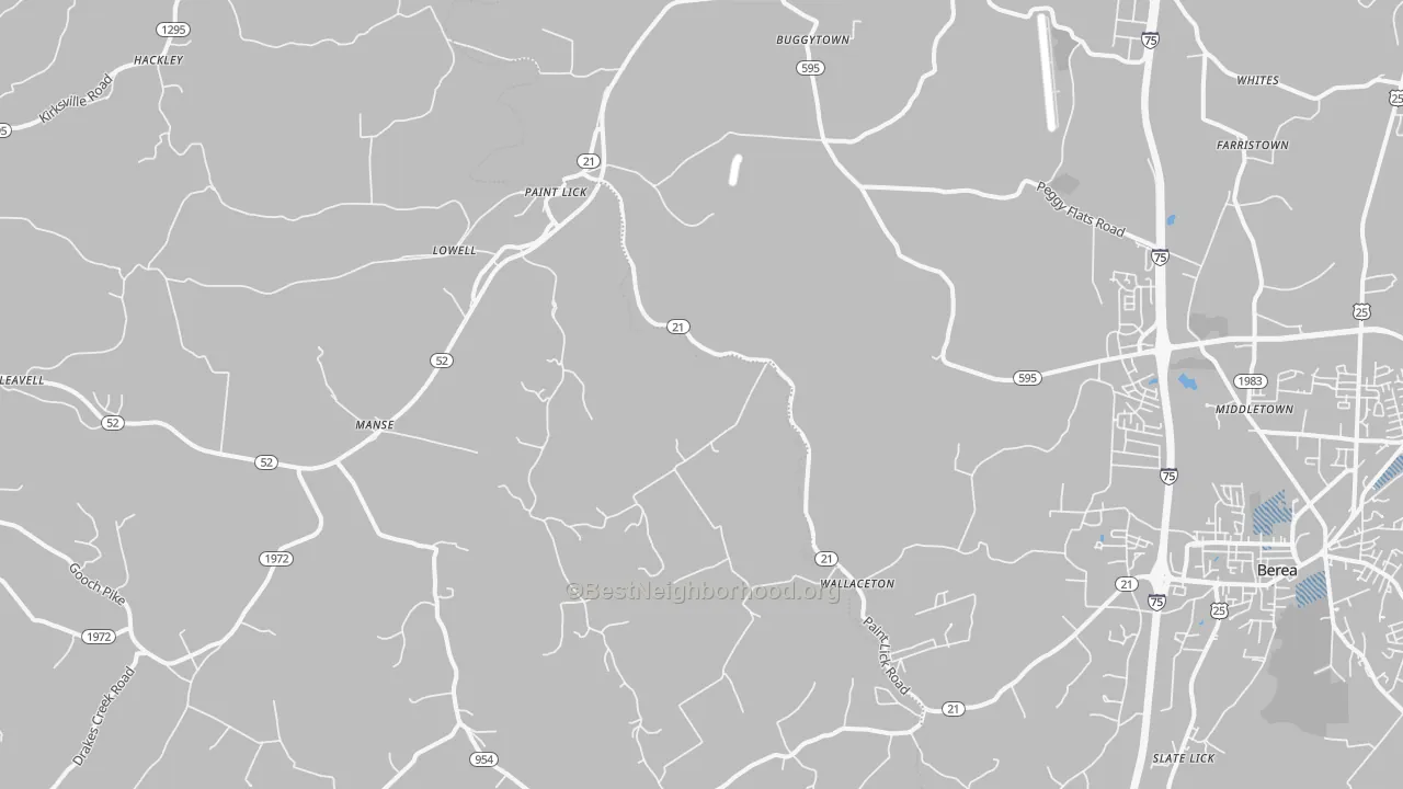 Transit Grade map of Paint Lick, KY