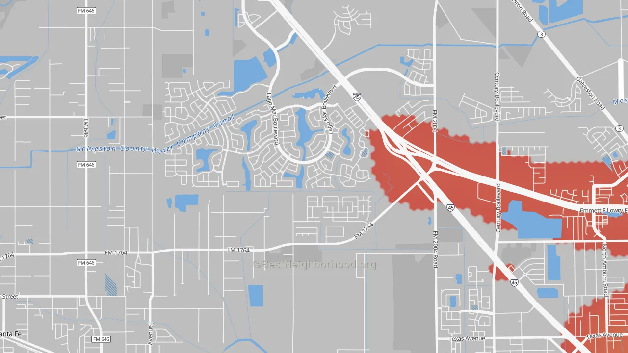 Transit Grade map of Painted Meadows, Santa Fe, TX