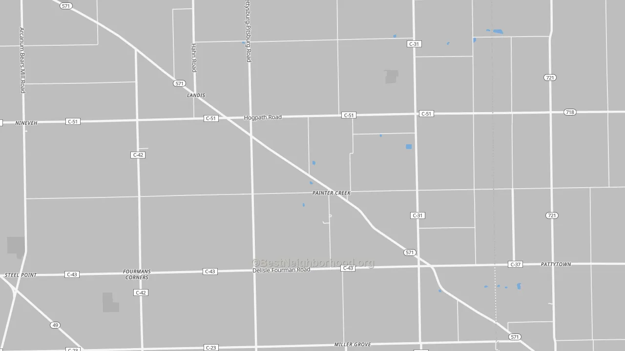 Transit Grade map of Painter Creek, OH