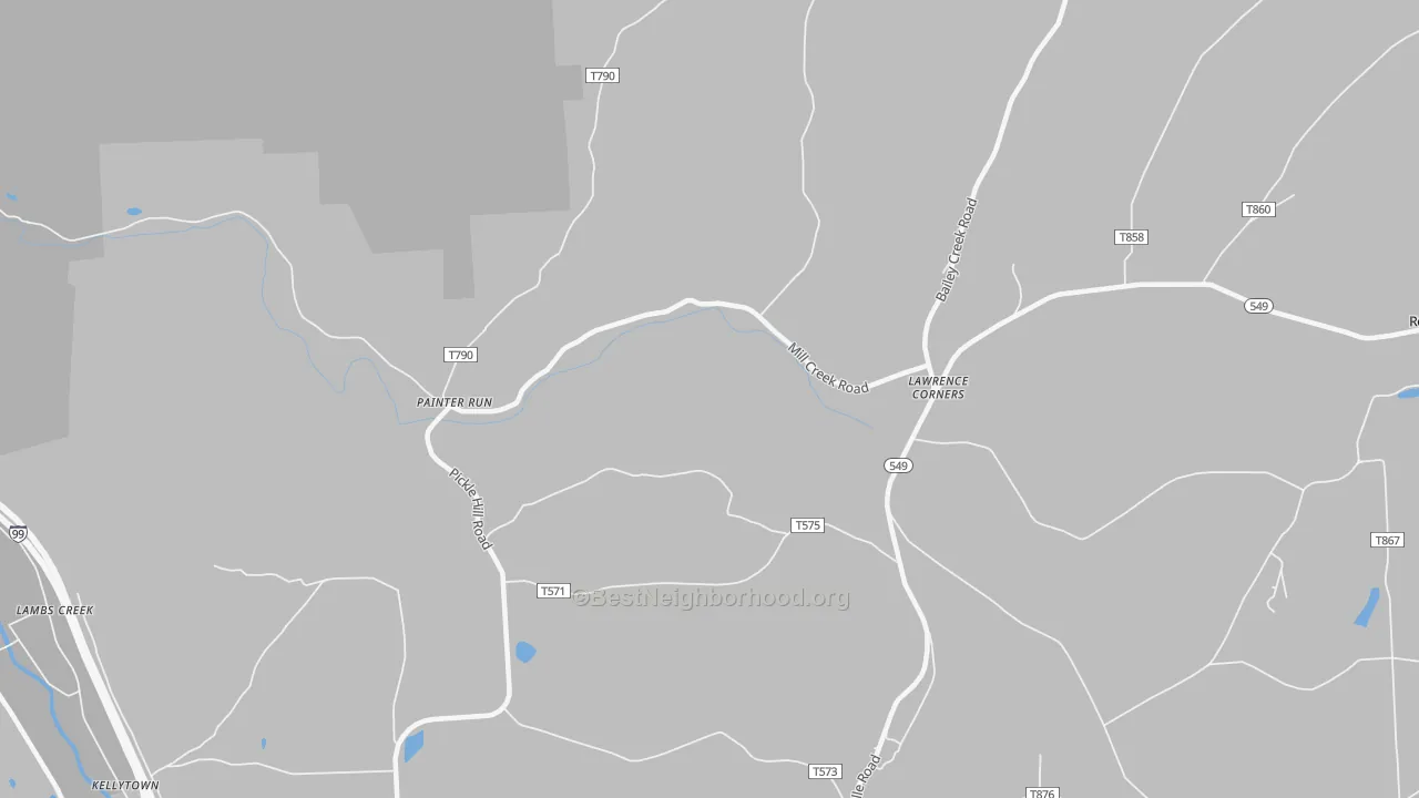 Transit Grade map of Painter Run, PA