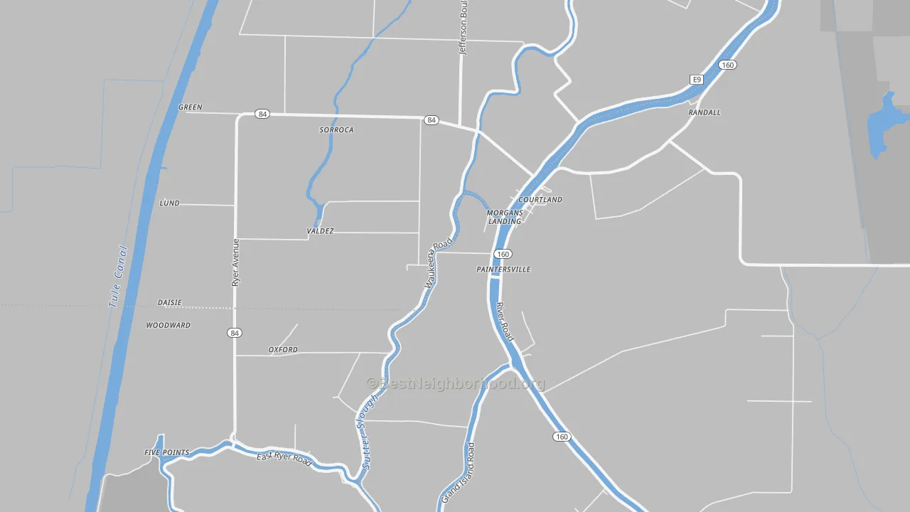 Transit Grade map of Paintersville, CA