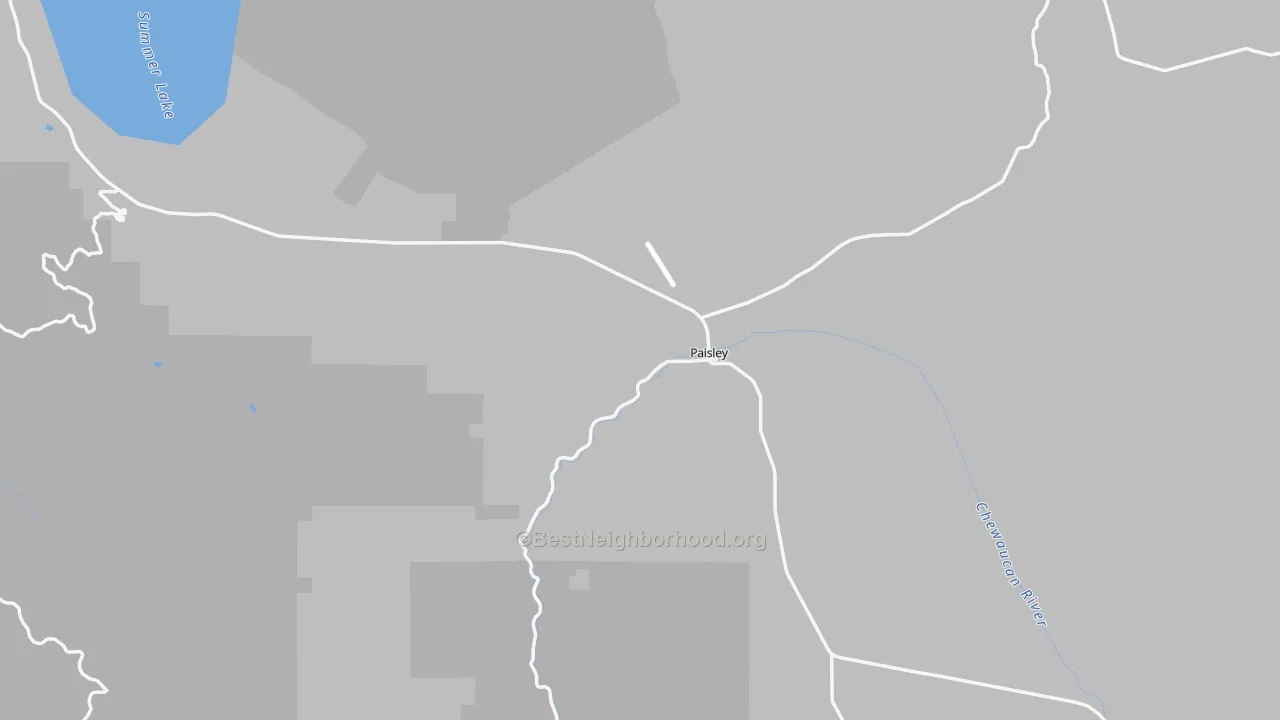 Transit Grade map of Paisley, OR