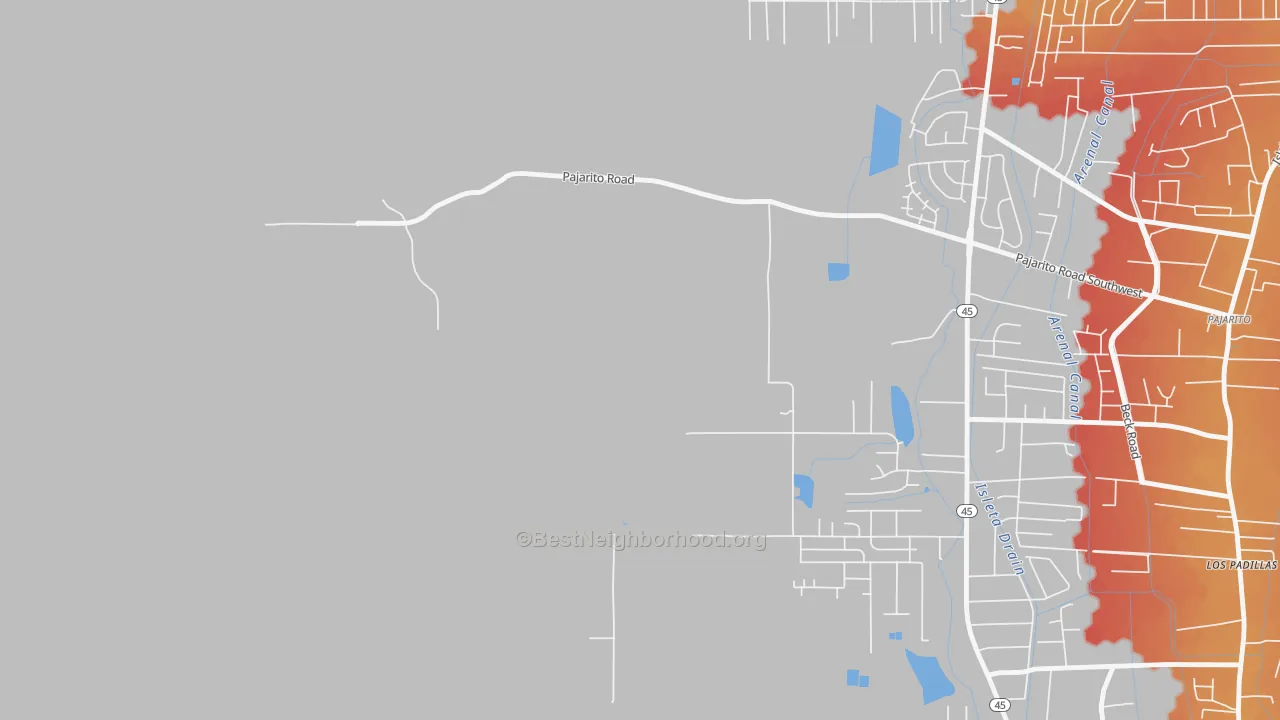 Transit Grade map of Pajarito, NM